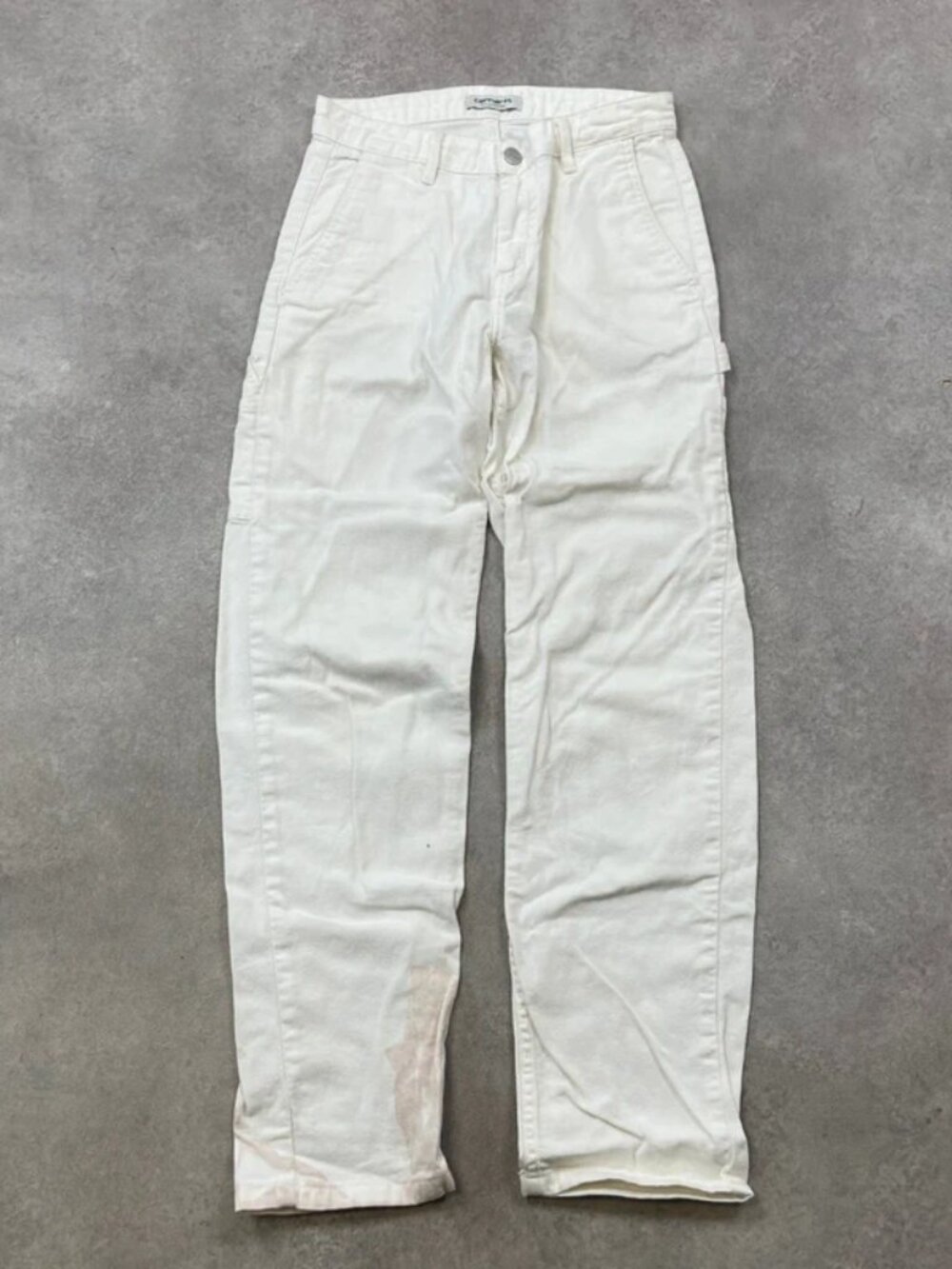 Carhartt Carpenter Workwear Cargo Trousers S - White - Picture 1 of 5